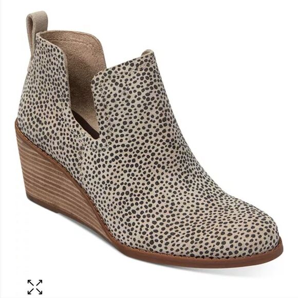 Toms Size 11 Kallie Wedge Macadamia Booties - Picture 2 of 11